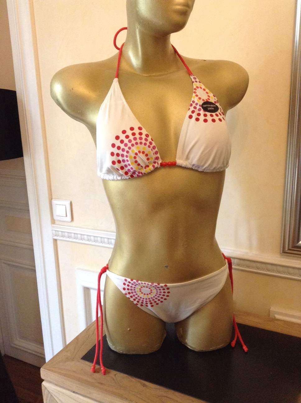 White/Red Dots 2 pc swimsuit